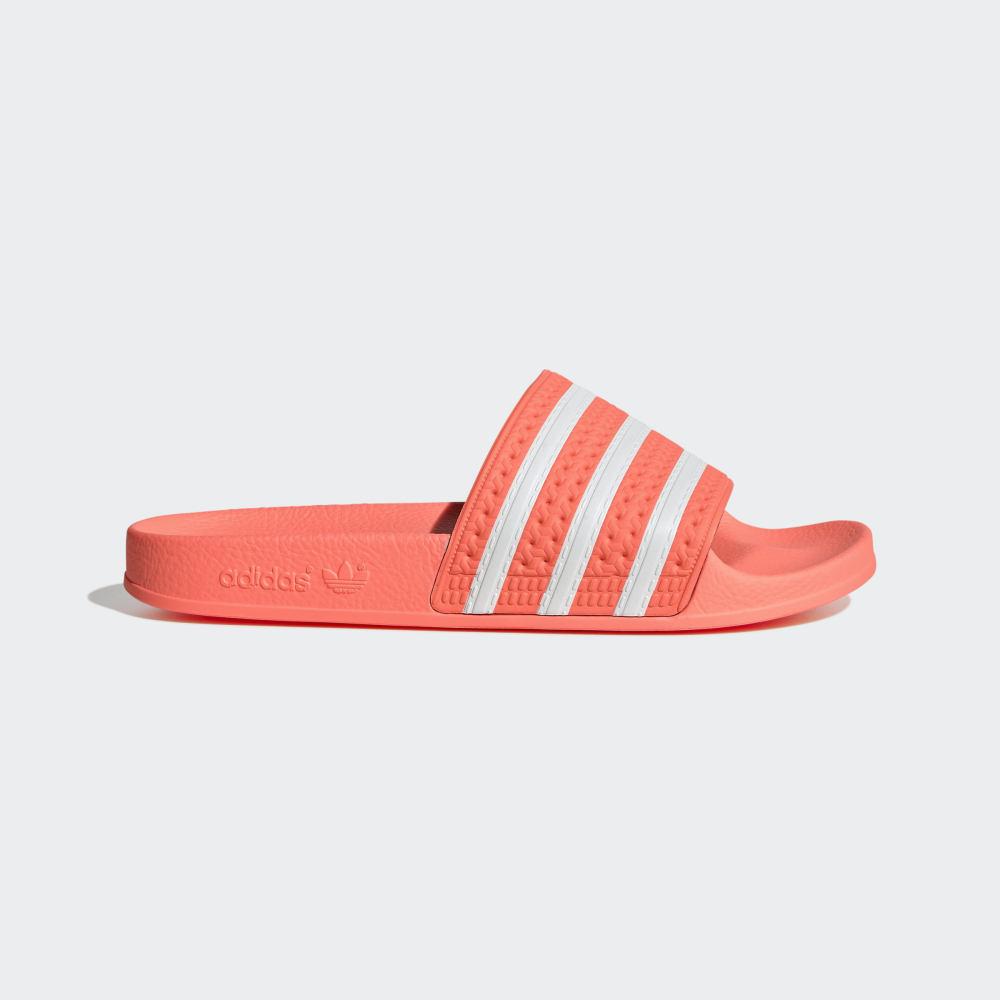 Papuci Adidas Adilette Dama Romania - Portocalii/Albi/Portocalii EG5008